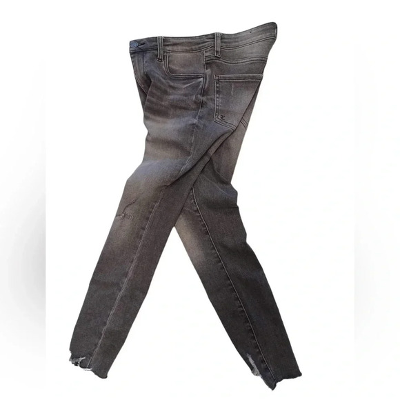 Kut From The Kloth Connie High Rise Fab Ab Ankle Skinny Raw Hem Black Size 4 - Picture 5 of 14